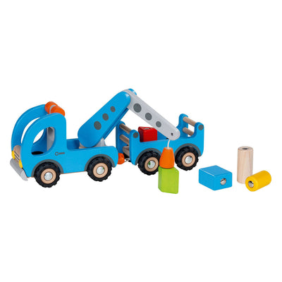 Goki Holzschleppwagen mit Anhänger