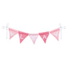 Goki Fabric Flag -Linie Machen Sie Pink mit 10 Flaggen und Alphabet -Zeichen