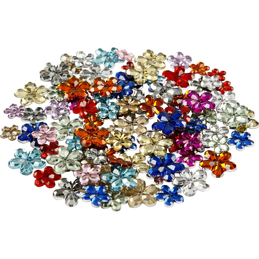 Creativ Company Strasssteine, D 6+10+12 mm, verschiedene Farben, 2520 Stück 1 Box
