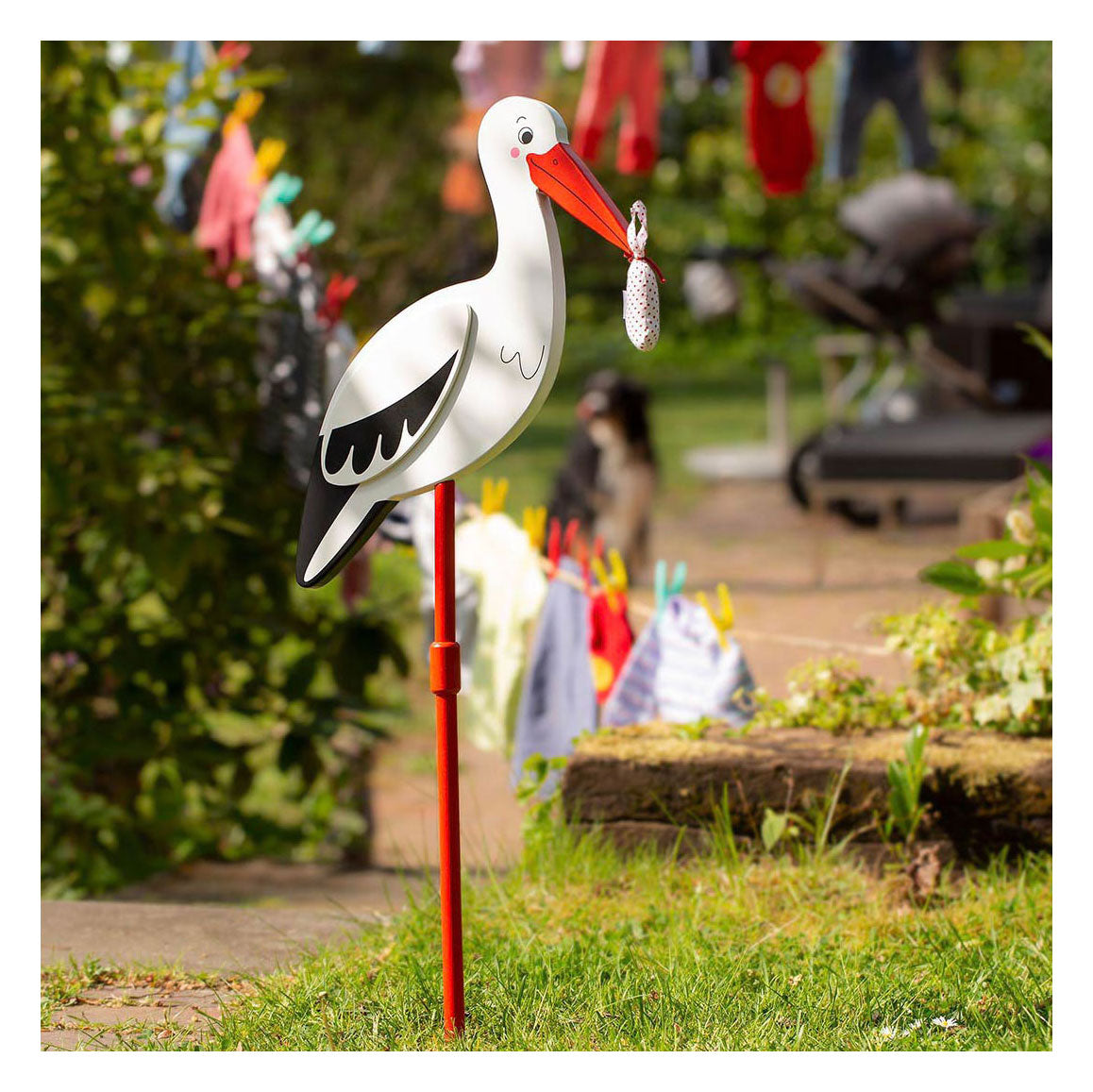 Goki Holzdekorspieß mit Babytuch xl, 100 cm