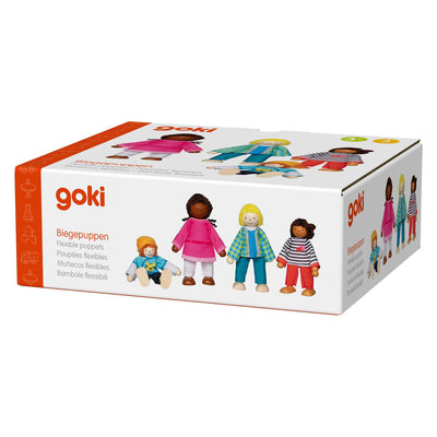 Goki Flexible Puppen Interkulturelle Familie, 4st.
