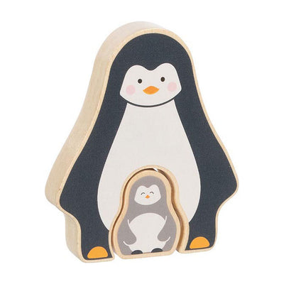 Goki Holzpuzzle stehender Pinguin, 2tlg.
