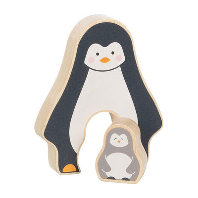 Goki Holzpuzzle stehender Pinguin, 2tlg.