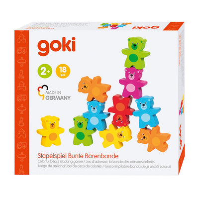 Goki -Holzfarben Bear Stapeling Game, 9dlg.