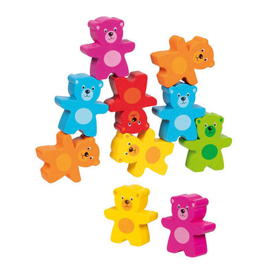 Goki -Holzfarben Bear Stapeling Game, 9dlg.