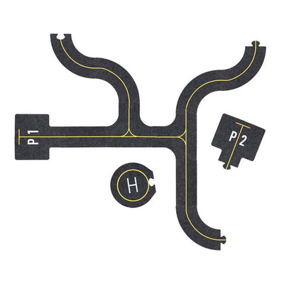 Goki Play Set Road Teile Flughafen mit Zubehör - 26dlg.