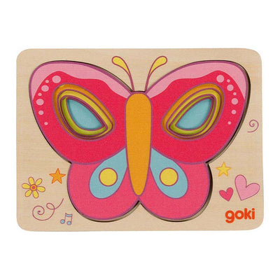 Goki Holzschicht Puzzle Schmetterling, 5st.