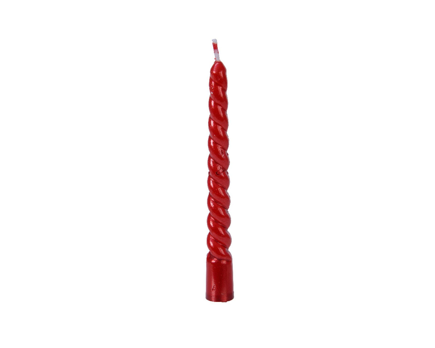 Decoris Weihnachtsbaumkerze rot ø1,2x10cm 8er Set