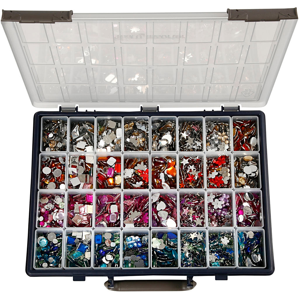 Creativ Company Strasssteine, D 6-16 mm, verschiedene Farben, 32x360 Stück 1 Box