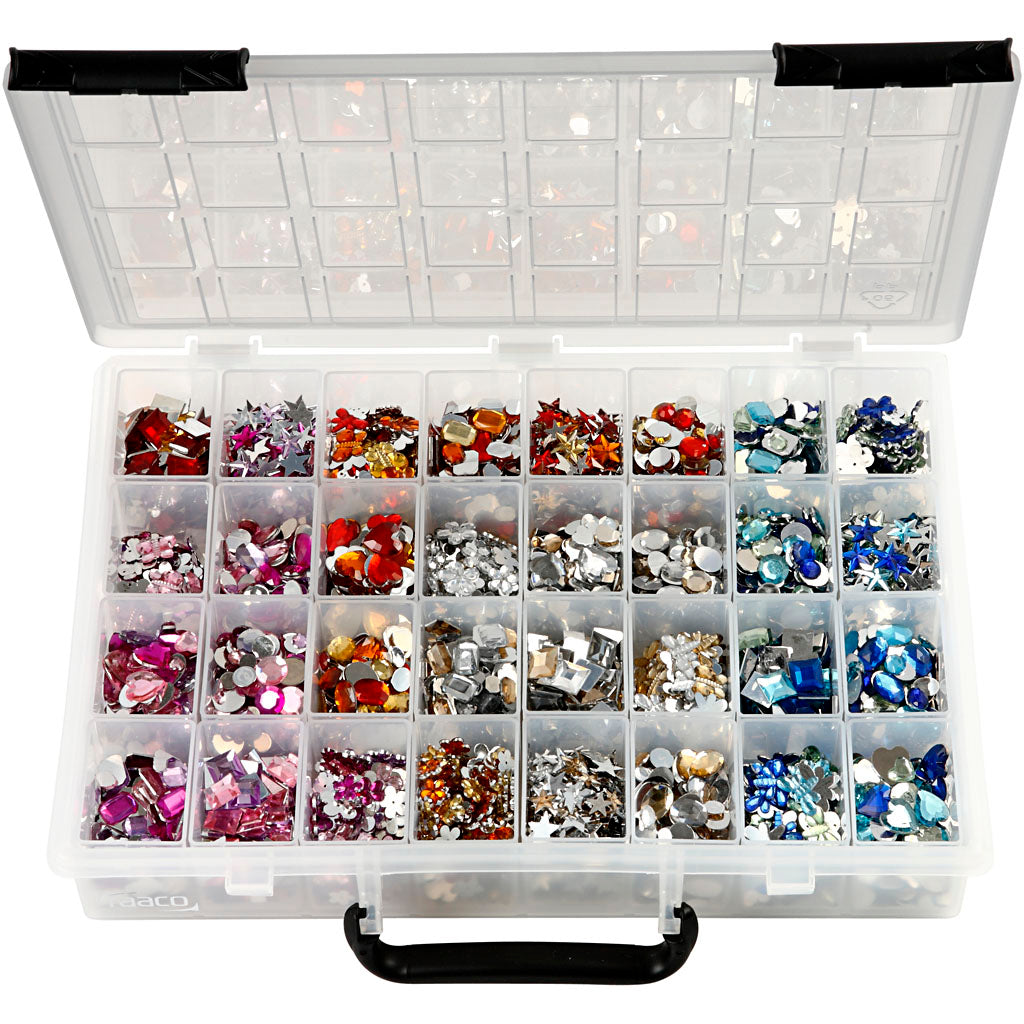 Creativ Company Strasssteine, D 6-16 mm, verschiedene Farben, 32x360 Stück 1 Box