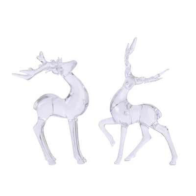 Decoris Statue Hirsch Acryl 12x20cm klar