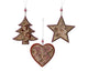 Decoris Weihnachtsanhänger Figur MDF 10cm