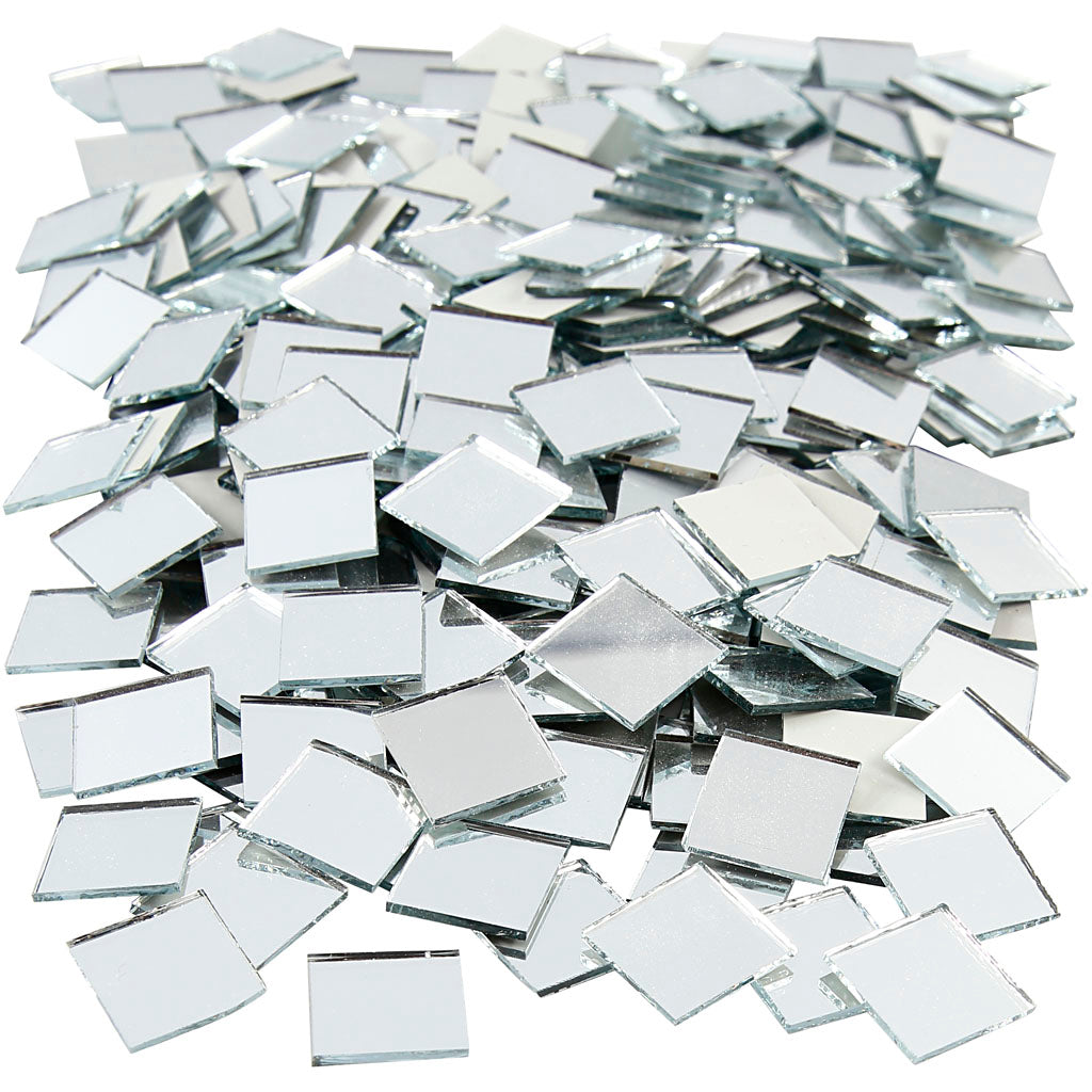 Kreativfirma Spiegel Mosaikfliesen, Dim 16x16 mm, Dicke 1 mm, 500 Stück 1 Box