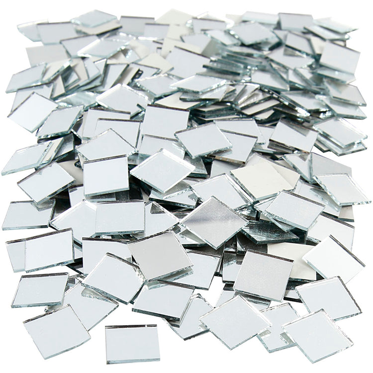 Kreativfirma Spiegel Mosaikfliesen, Dim 16x16 mm, Dicke 1 mm, 500 Stück 1 Box