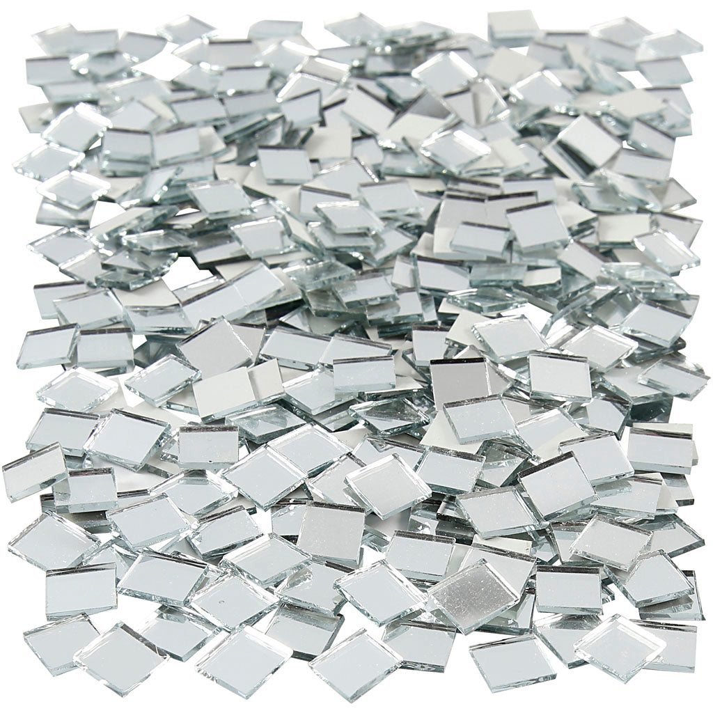 Creativ Company Spiegelmosaikfliesen, Größe 10x10 mm, Stärke 2 mm, 500 Stück 1 Karton