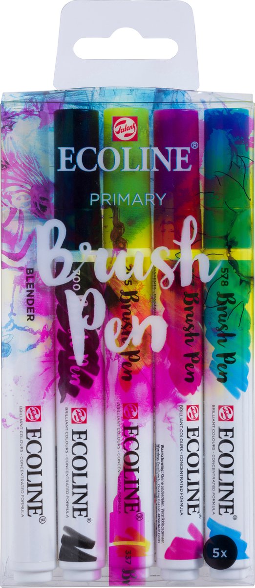 Ecoline Pinselstift-Set primär | 5 Farben