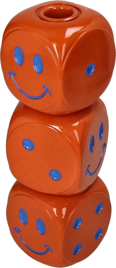 HD Collection Kerzenhalter Würfel Polyresin 7,5x7,5x22,5cm