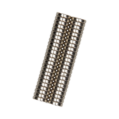 Mack 1076871 - Scheibenmagnete Neodym 8mm*2mm (n35) - Silber 50Stk | 4 Stück