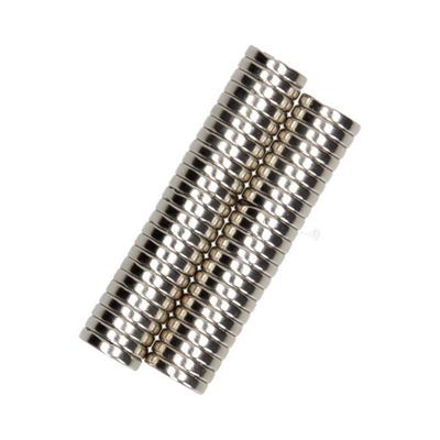 Mack 1076872 - Scheibenmagnete Neodym 10mm*2mm (n35) - Silber 50Stk | 4 Stück