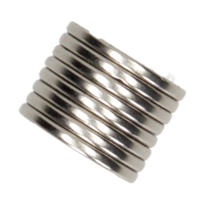 Mack 1076874 - Scheibenmagnete Neodym 19mm*2mm (n35) - Silber 8Stk | 4 Stück