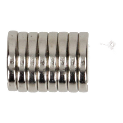 Mack 1076876 - Scheibenmagnete Neodym 12mm*2mm (n35) - Silber 8Stk | 4 Stück