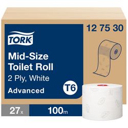 Toilettenpapier Tork T6 Advanced 2-lagig weiß