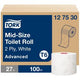 Toilettenpapier Tork T6 Advanced 2-lagig weiß