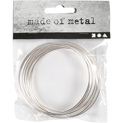 Creativ Company Metalldrahtring, D 7 cm, Stärke 1,5 mm, Silber, 10 Stück 1 Box