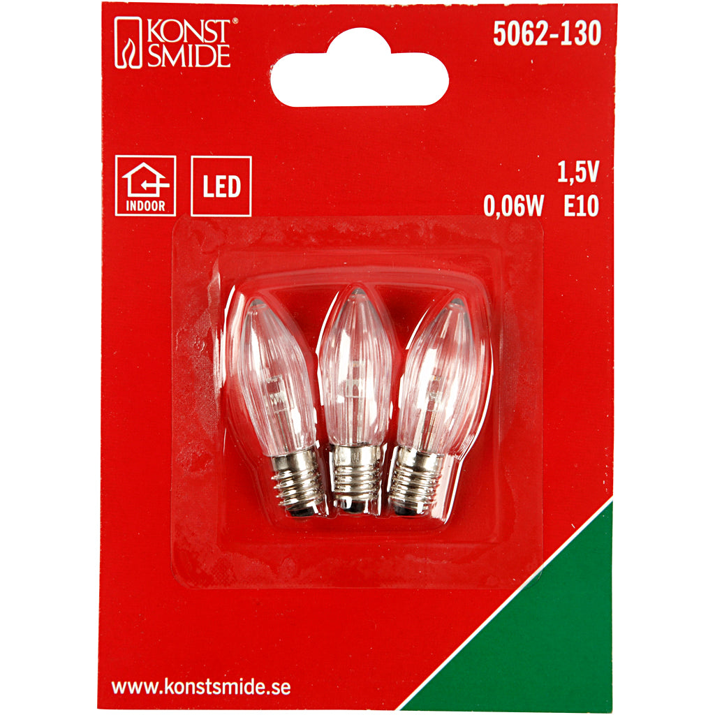 Creativ Company LED-Lampen, H: 45 mm, T 15 mm, 3 Stück 1 Karton
