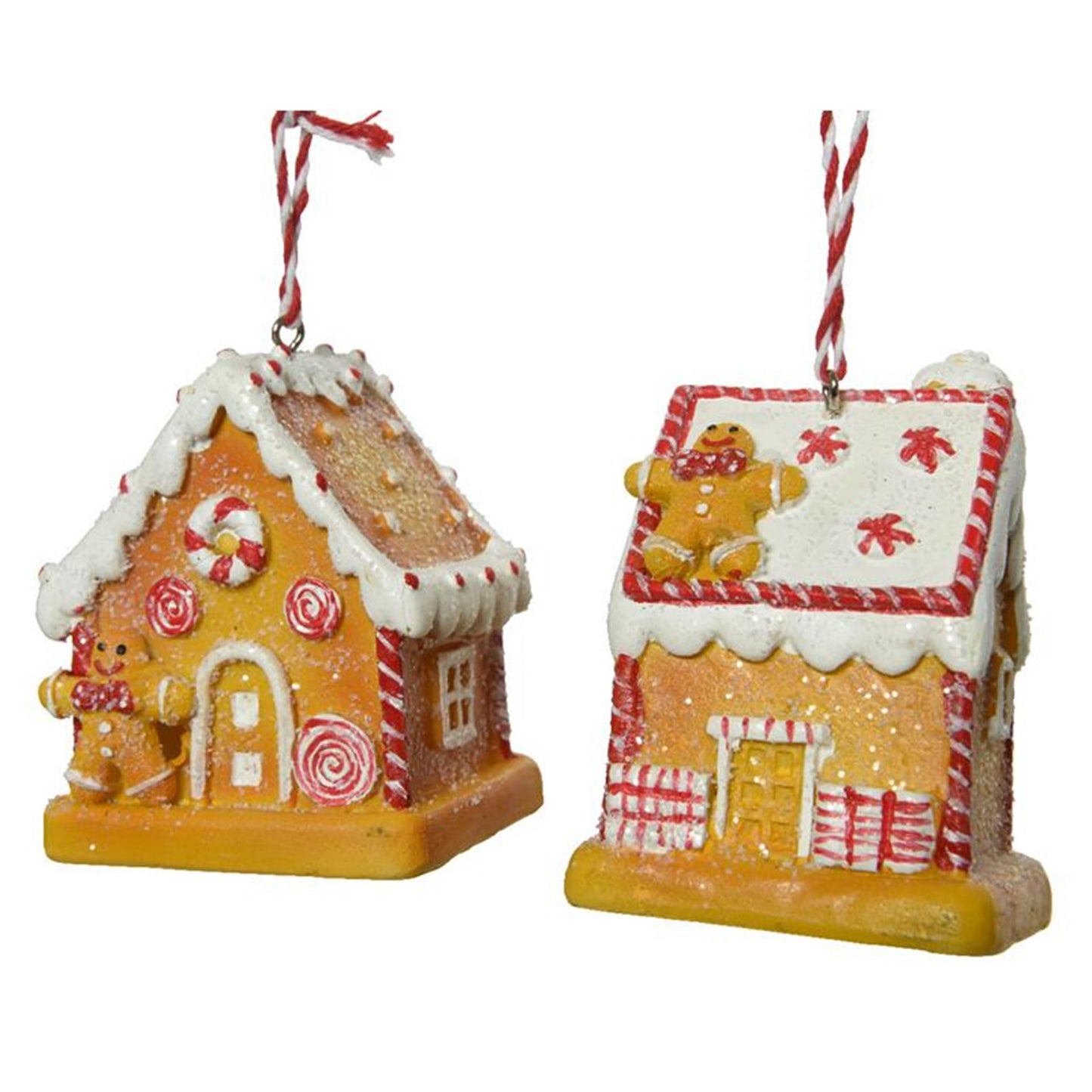Decoris Weihnachtsanhänger Süßigkeitenhaus Polyresin H7,5cm