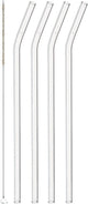 Leonardo Ciao Glasstrohhalme mit Knick - 4er Set + Bürste