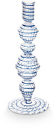 Pip Studio Candlestick Swirl – Kerzenhalter aus Glas – dunkelblau – 22 cm