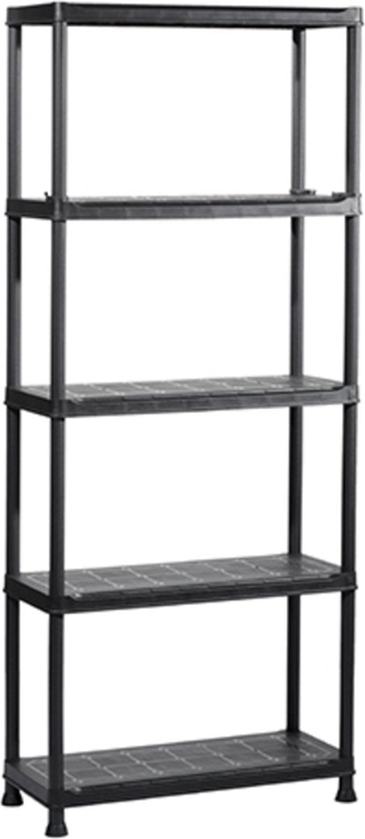 Keter Kunststoffregal – Lagerregal – 75 x 32 x 176 cm – schwarz