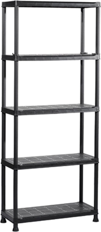 Keter Kunststoffregal – Lagerregal – 75 x 32 x 176 cm – schwarz
