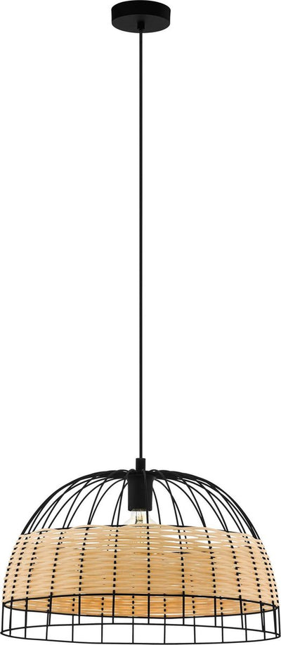 Eglo Anwick – Hängelampe – E27 – ø 50 cm – schwarzes Rattan