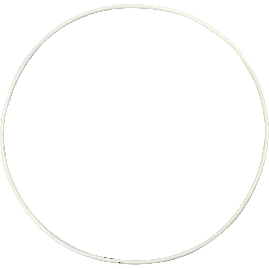 Creativ Company Metalldrahtring, D 20 cm, Stärke 3 mm, weiß, 5 Stück 1 Box