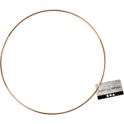 Metalldrahtring Gold, 20 cm