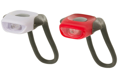 Cordo Fahrradbeleuchtungsset Mini-Strap LED Akku weiß rot