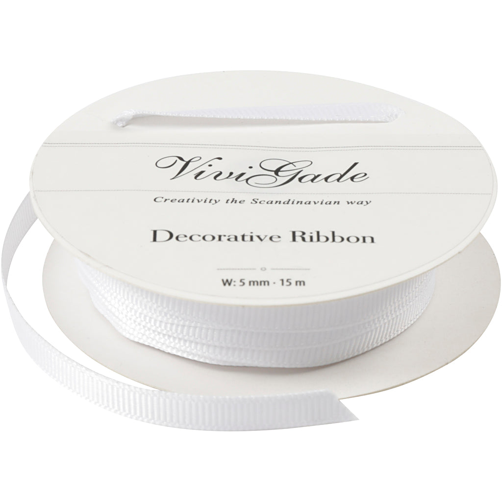 Kreativunternehmen Dekoration Lint White, 15m