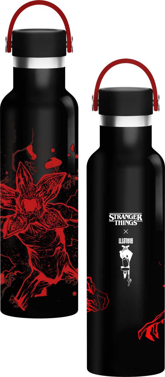 Bialetti Stranger Things – Thermoskanne – 600 ml – Edelstahl – leuchtet im Dunkeln
