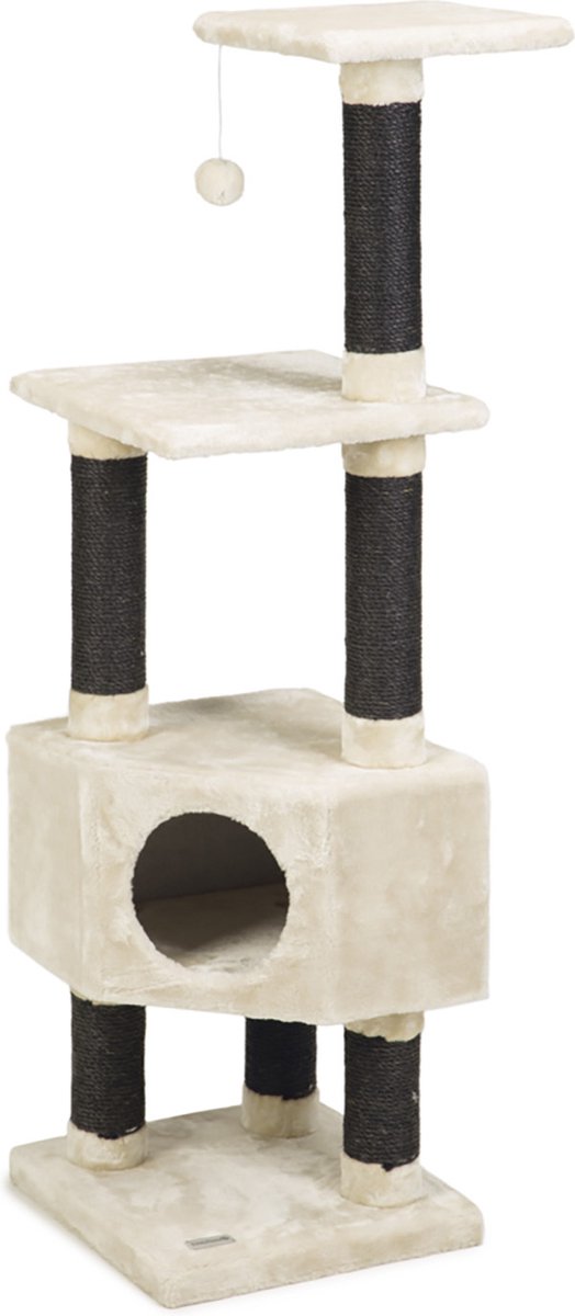 Beeztees figado – Kratzbaum – Creme – 40 x 40 x 135 cm