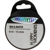 Creativ Company Satinband mit Aufdruck, B: 15 mm, hellblau, 6 m 1 Rolle