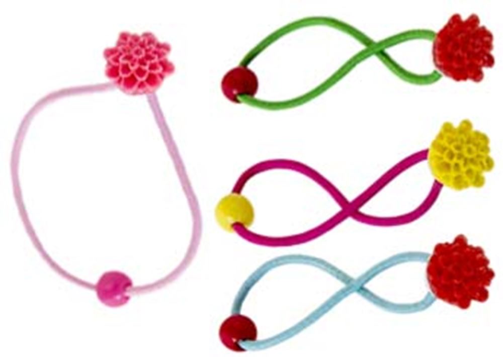 Zugang: Haargummi Funky Flowers (5 s