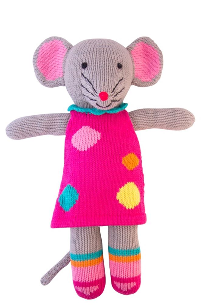 Cuddly toy knitted mouse Pippa 36 cm