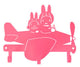Metallgarderobe Miffy Flugzeug rosa
