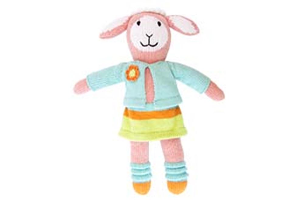 Kuscheltier gestrickter Schaf-Puppe 36 cm