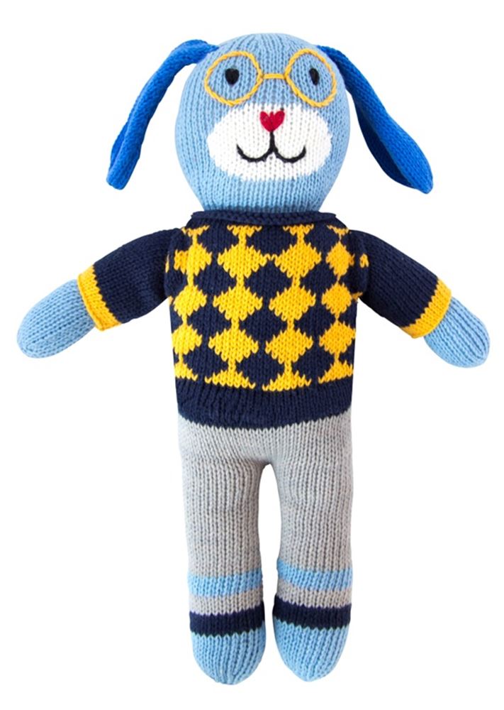 Kuscheltier gestrickter Hund Milo 36 cm