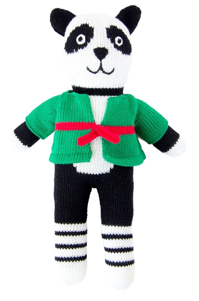 Kuscheltier gestrickter Panda Fu 36 cm