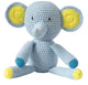 Kuscheltier gehäkelter Elefant hellblau