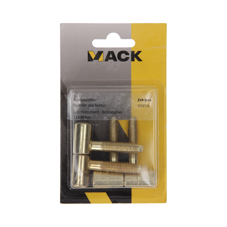 Mack 1019176 - 2 Fensterscharniere bichromatiert 13x48mm | 5 Stück